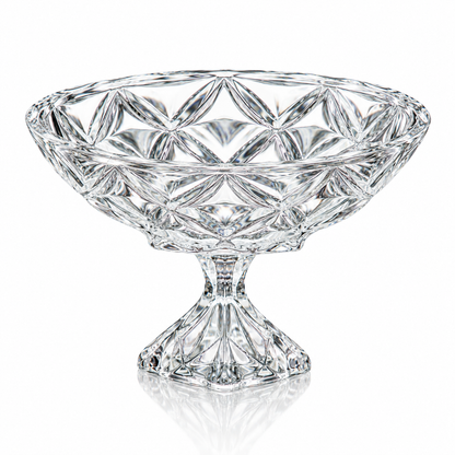 Crystal footed fruit bowl set