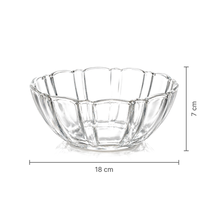 Glass bowl dimensions 18 x 7 cm