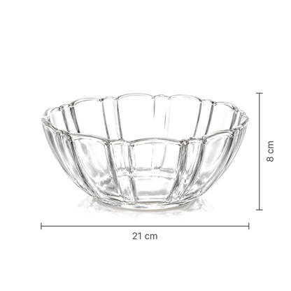 Glass bowl dimensions 21 x 8 cm