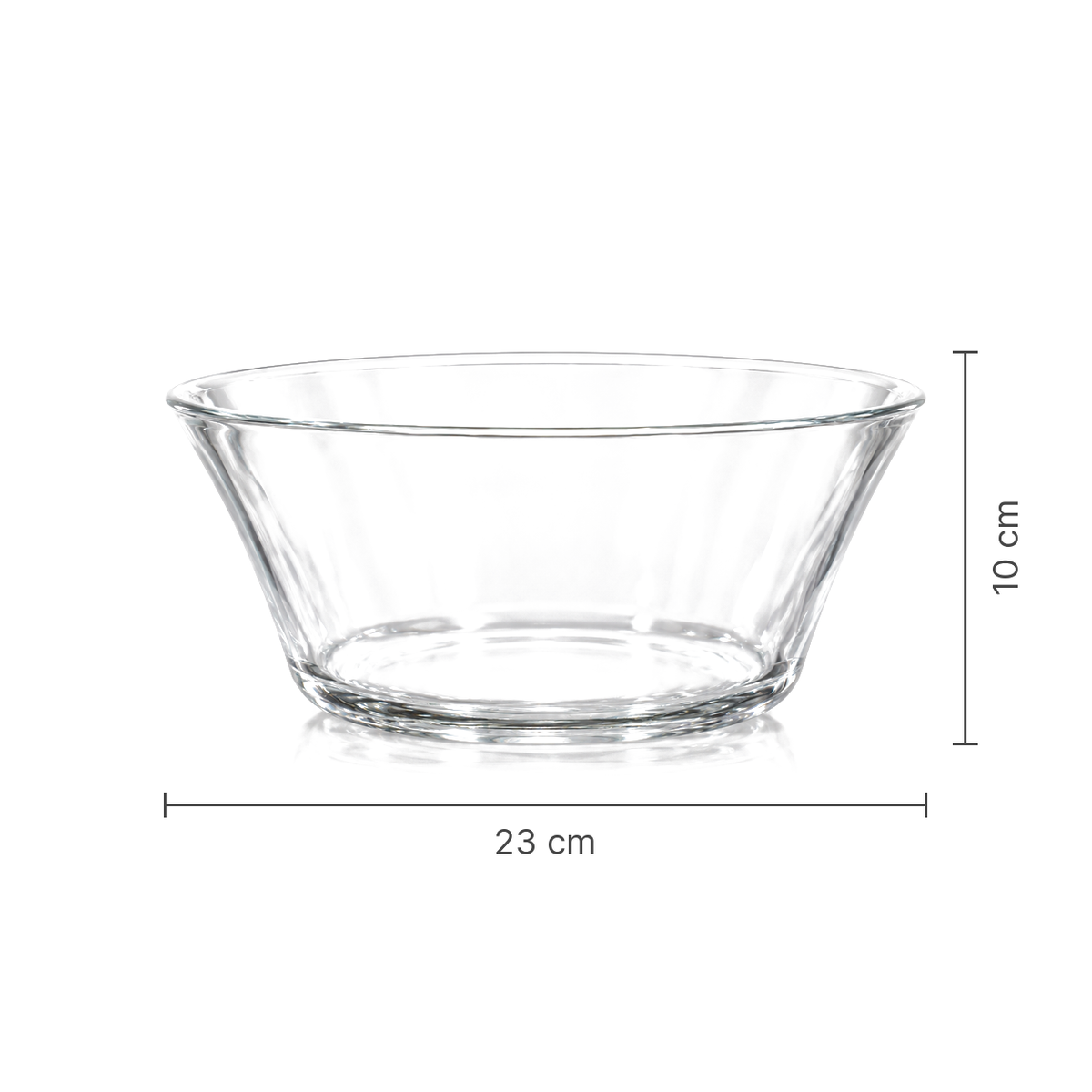 Glass bowl dimensions 23 x 10 cm