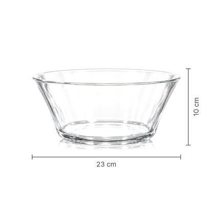 Glass bowl dimensions 23 x 10 cm