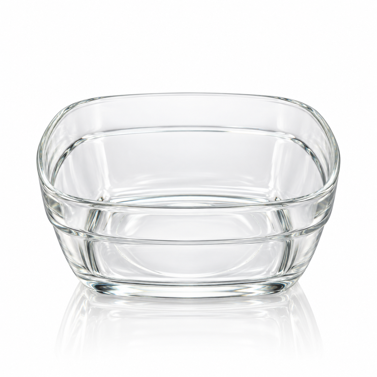 B-859 square glass mini bowl on white