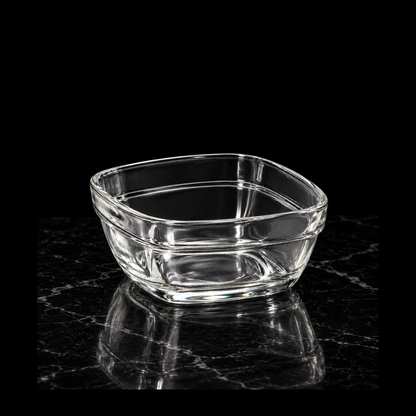 B-859 glass mini bowl on black marble