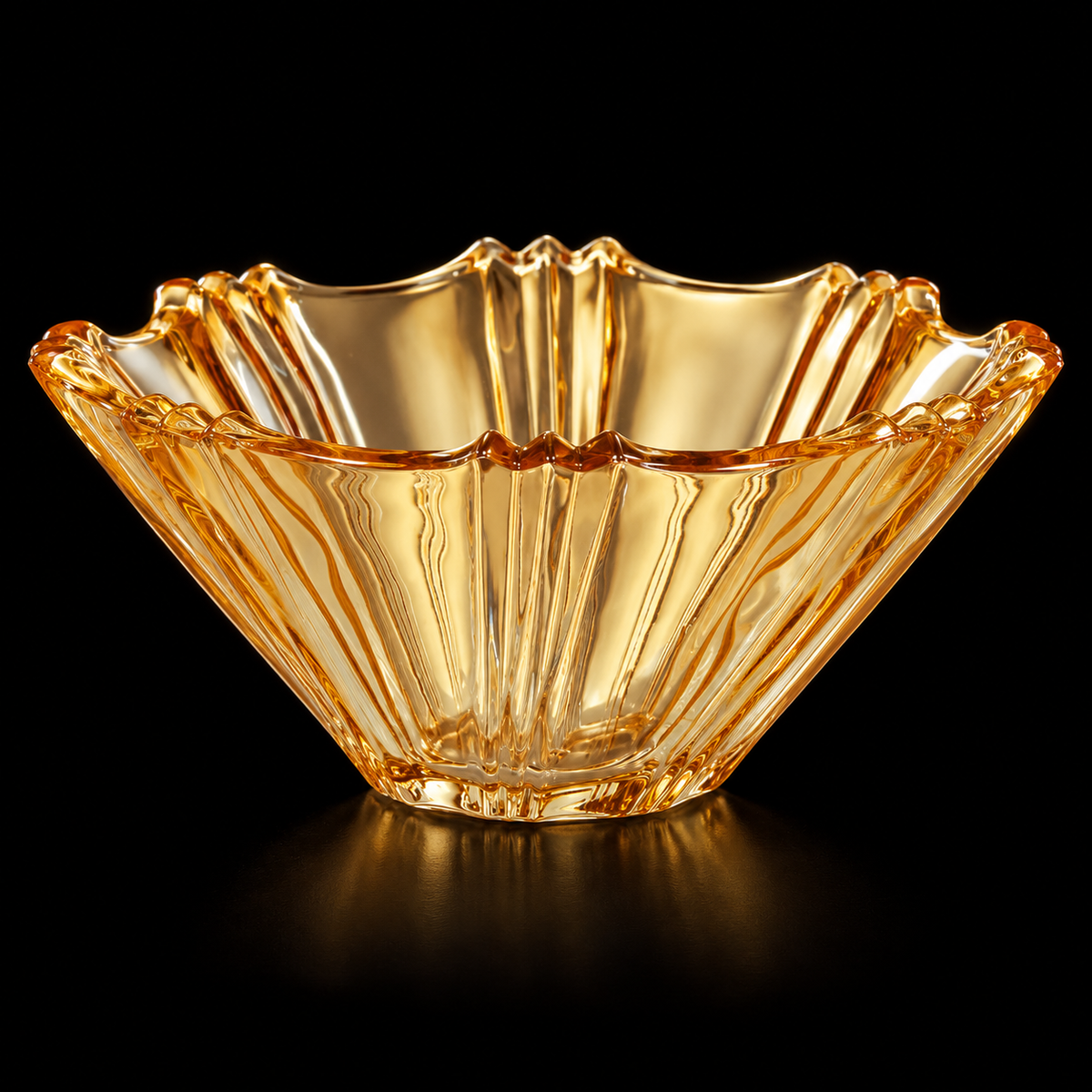 Close-up of the amber bowl ribs and rim