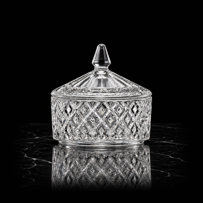 B-905 crystal candy box on black marble
