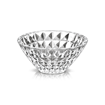 B-905 diamond-point crystal fruit bowl on white