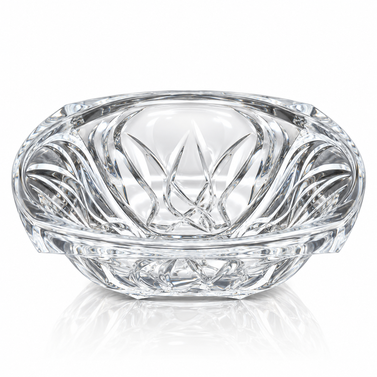 B-908 cut crystal fruit bowl on white
