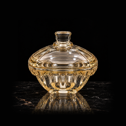 B-917 champagne candy bowl on black marble
