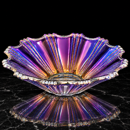 Iridescent Fruit Bowl on black marble
