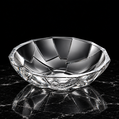 B-922 crystal bowl on black marble