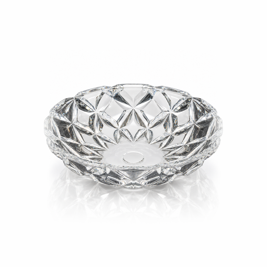 B-934 cut crystal fruit bowl on white