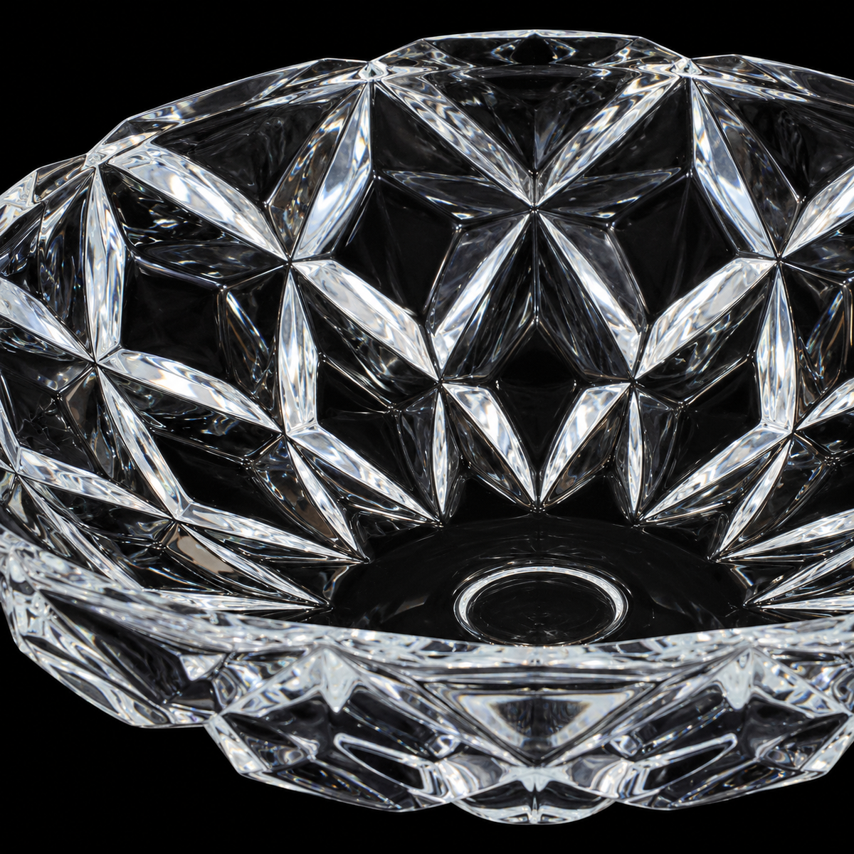 B-934 star cut crystal detail close-up