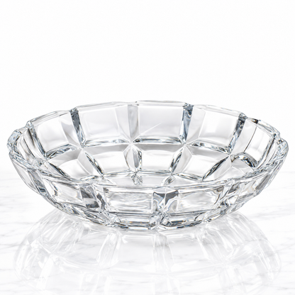 Crystal paneled fruit bowl