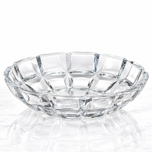 Crystal paneled fruit bowl
