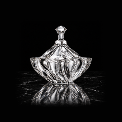 B-935/1 crystal candy bowl on black marble