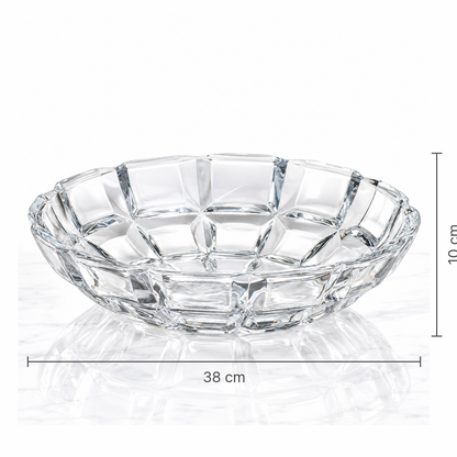 Crystal paneled fruit bowl set