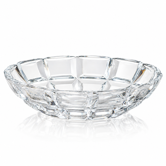 Crystal paneled fruit bowl