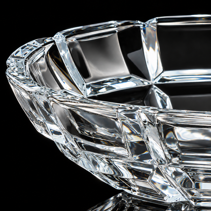 Crystal paneled fruit bowl detail