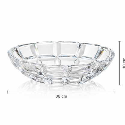 Crystal paneled fruit bowl set