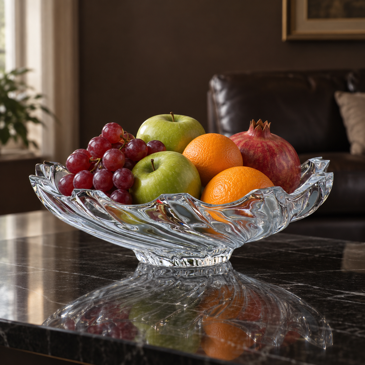 B-936 fruit bowl with fresh fruit in a living room