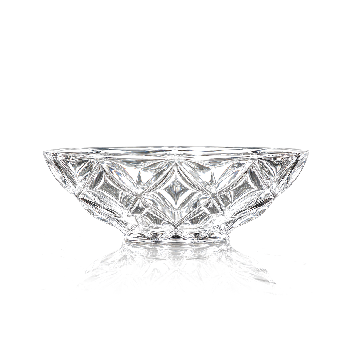 Crystal diamond-cut fruit bowl