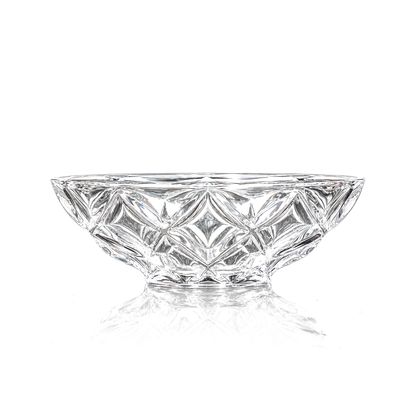 Crystal diamond-cut fruit bowl