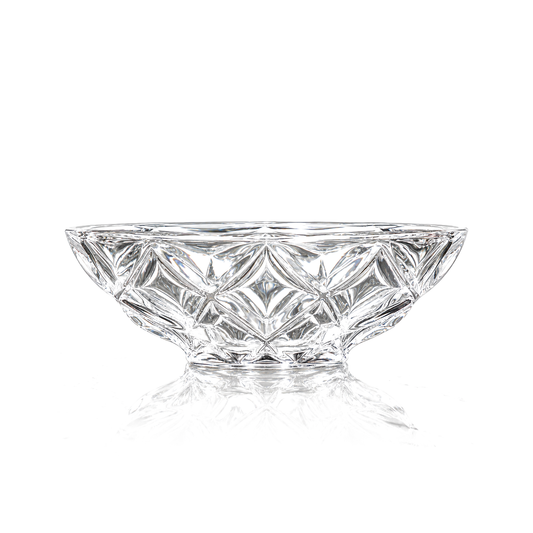 Crystal diamond-cut fruit bowl