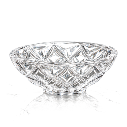 Crystal diamond-cut fruit bowl set