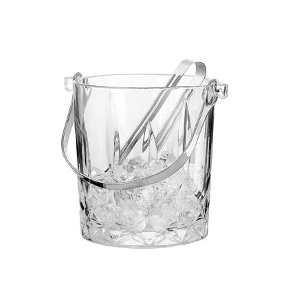 B-851-Billows Ice Pail, Crystal Ice Bucket with Spoon