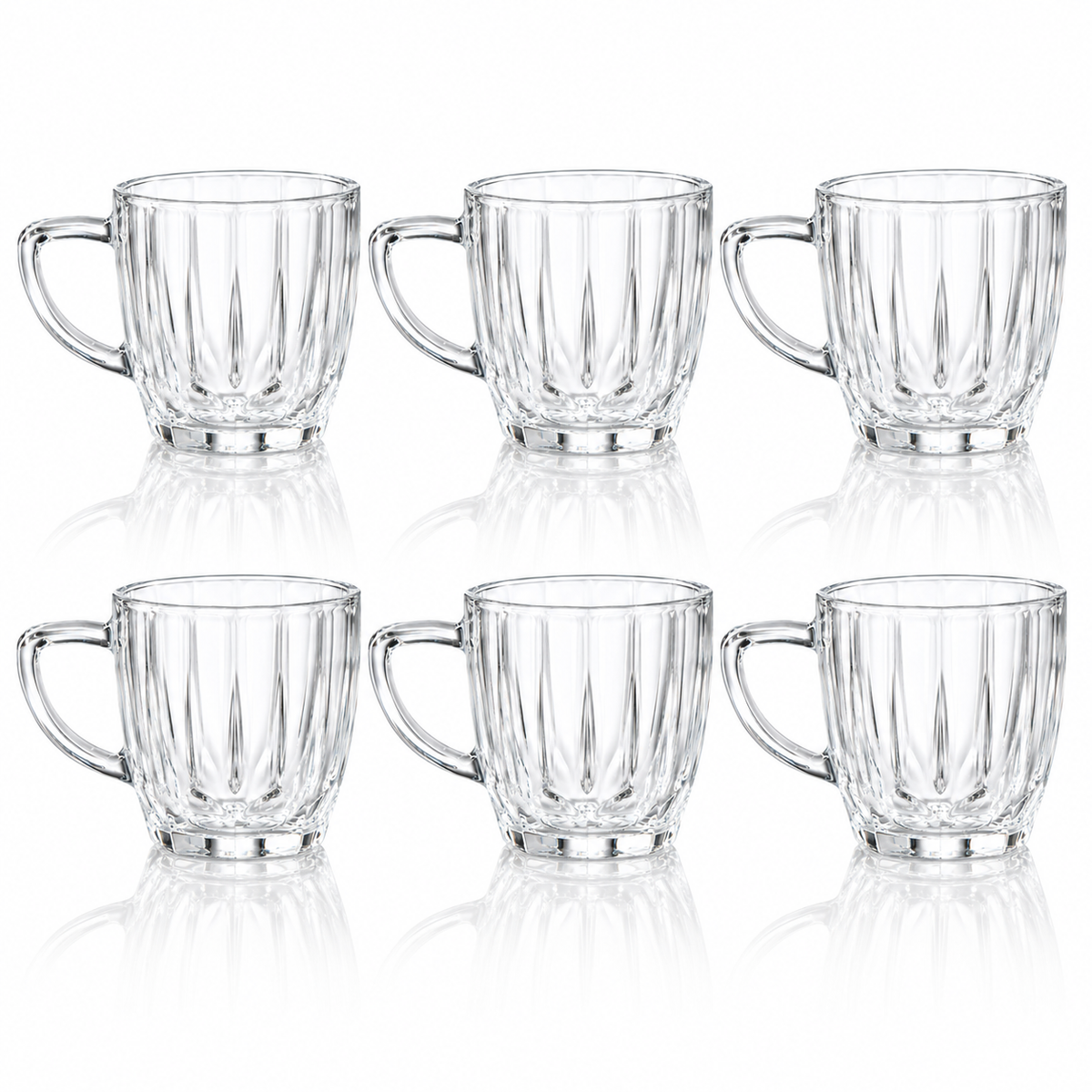 Glass tea cups set of 6