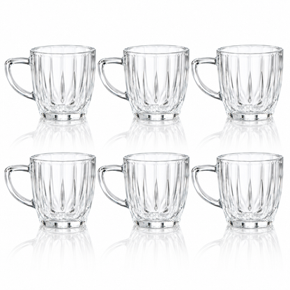 Glass tea cups set of 6