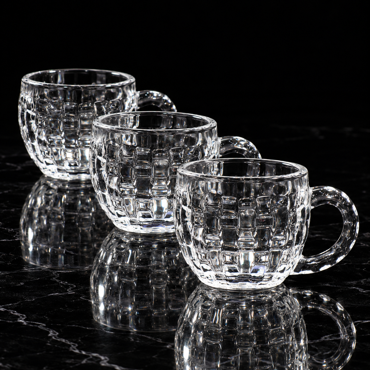Tea Cup with Handle on black marble