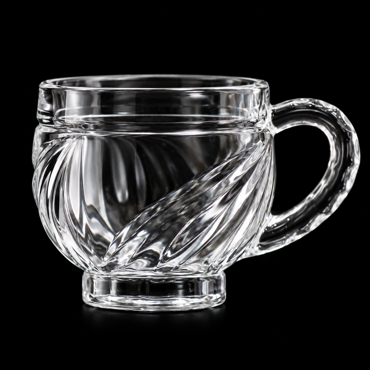 Close-up of the swirl cut and notched handle