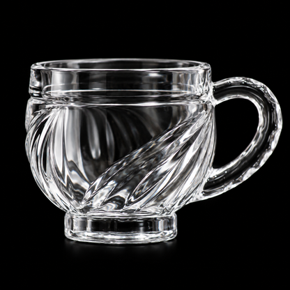 Close-up of the swirl cut and notched handle