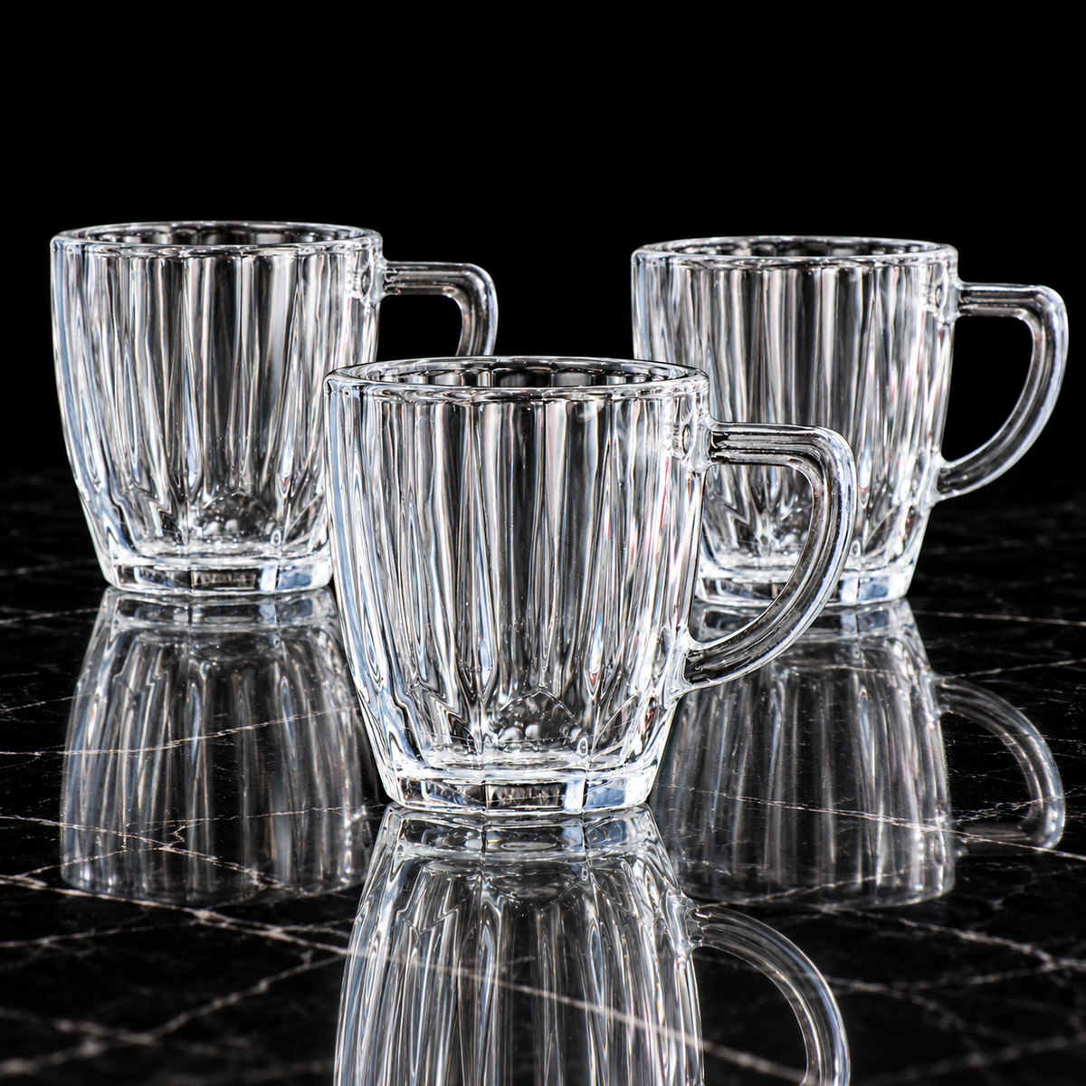 Tea Cup with Handle on black marble
