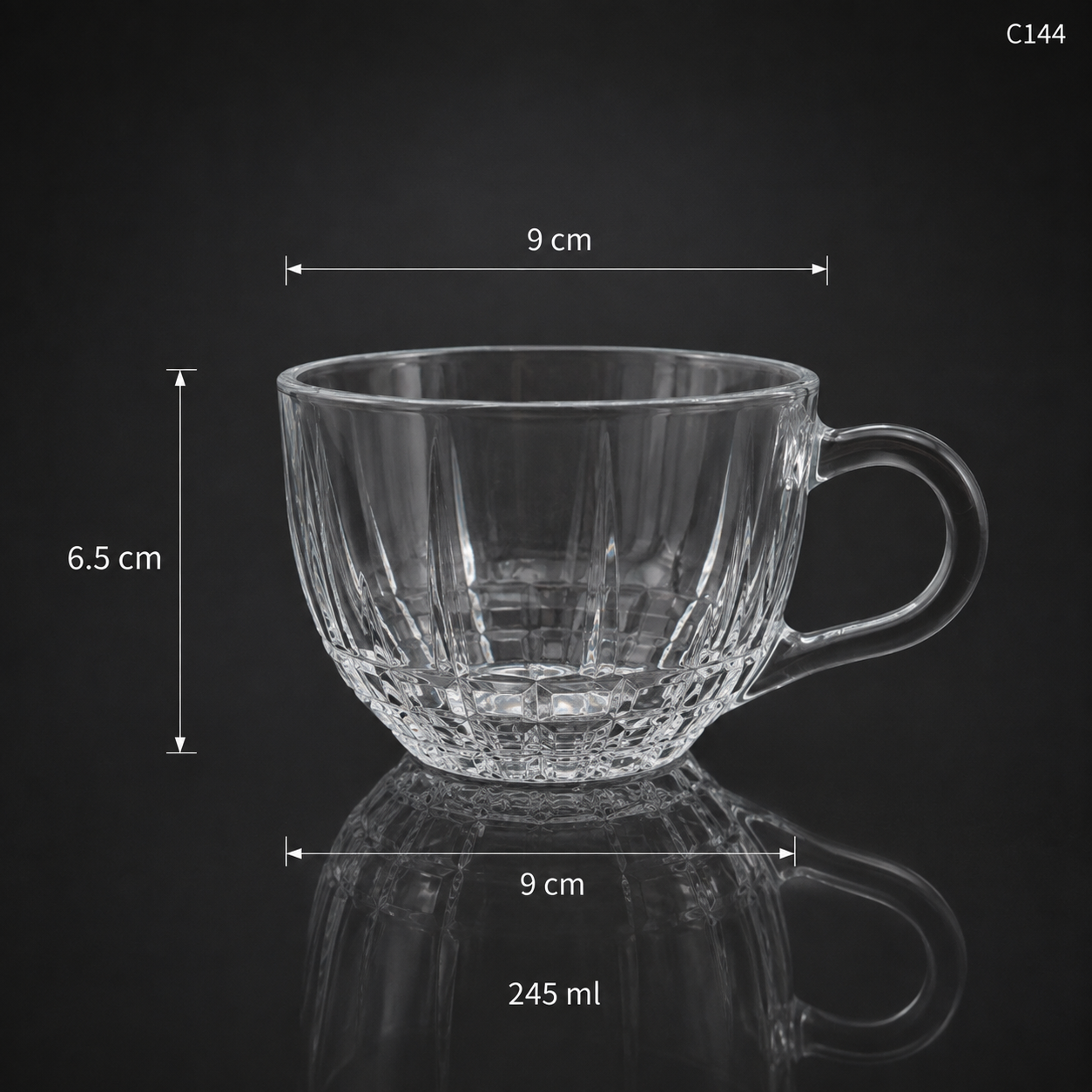 C144 dimensions infographic