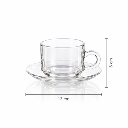 Tea cup and saucer dimensions 13 cm x 6 cm