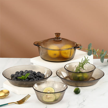 B-932-Tempered Glass Casserole with Lid