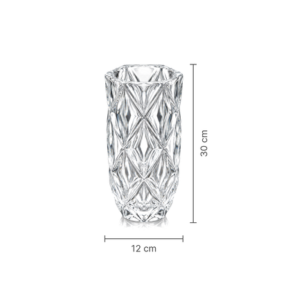 Crystal vase dimensions 12 cm x 30 cm