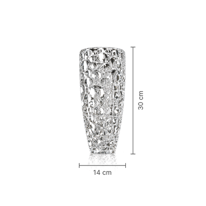 Crystal vase dimensions 14 cm x 30 cm