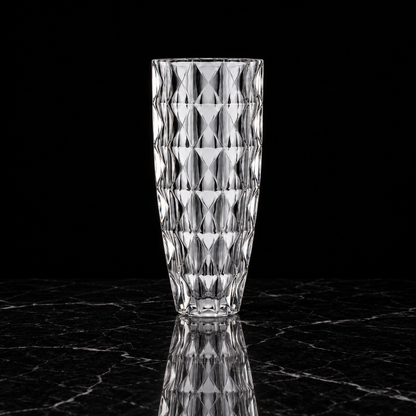 F-209 crystal vase on black marble