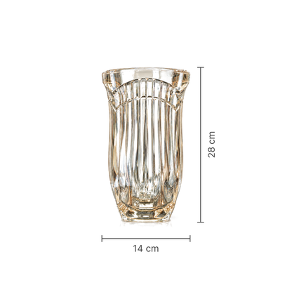 Crystal vase dimensions 14 cm x 28 cm