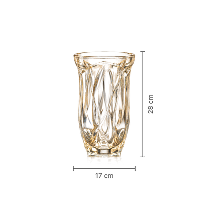 Crystal vase dimensions 17 cm x 28 cm