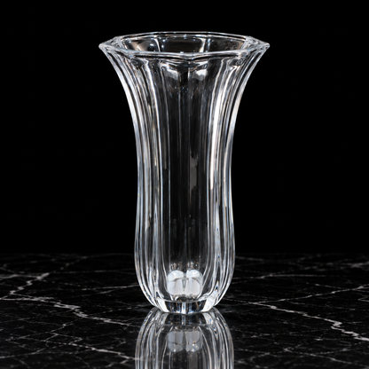 F-219 Crystal Flower Vase on black marble