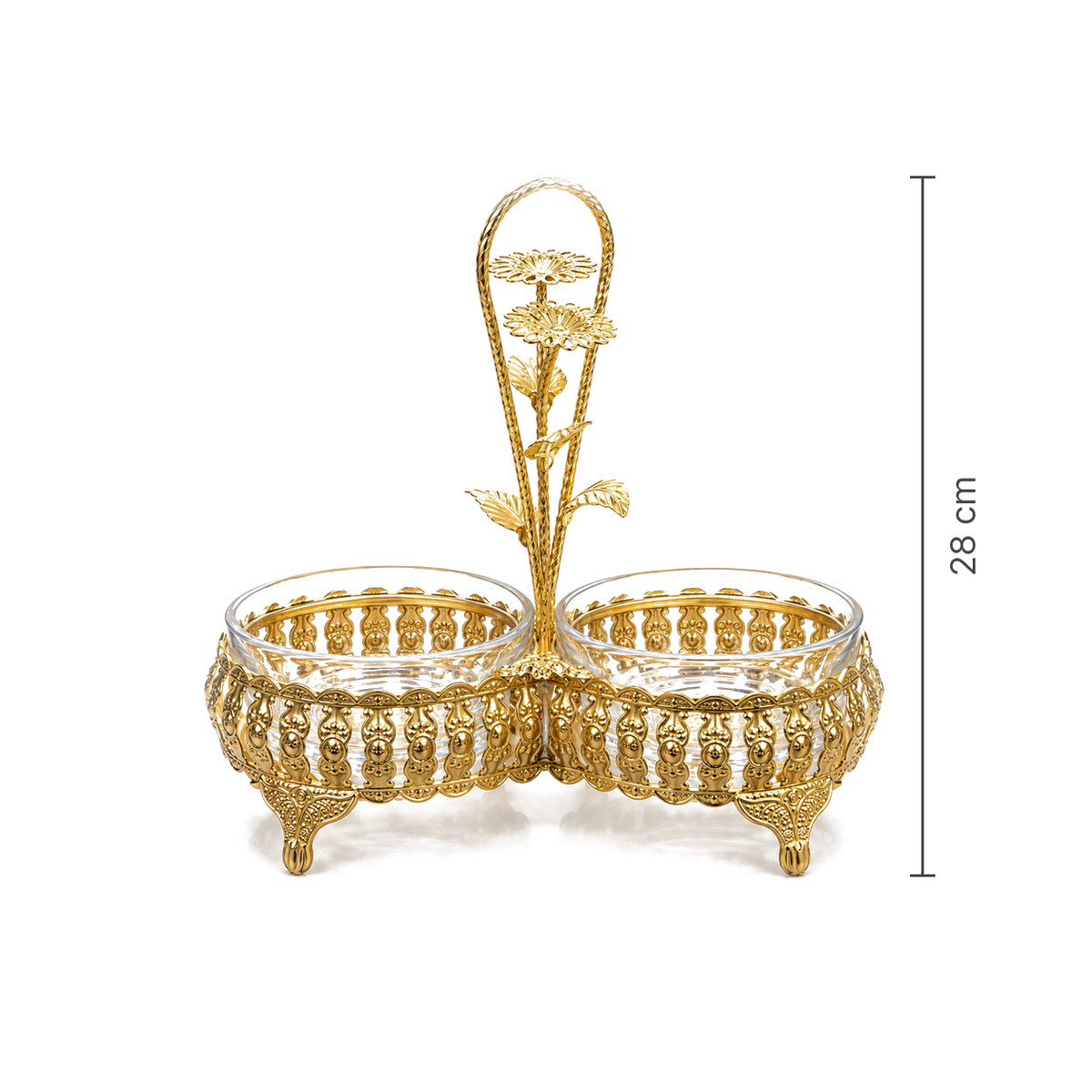 Double serving dish height 28 cm