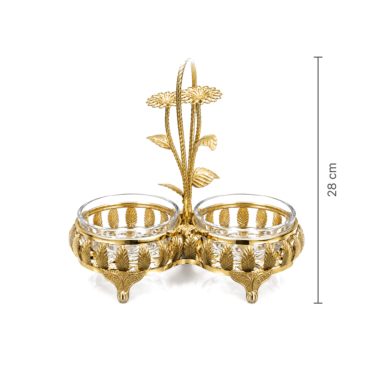 Double serving dish height 28 cm