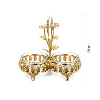 Double serving dish height 28 cm