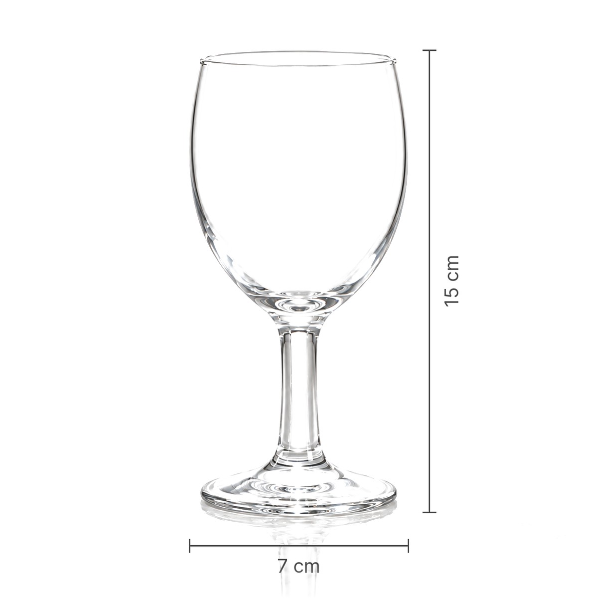 Wine goblet dimensions 7 cm x 15 cm