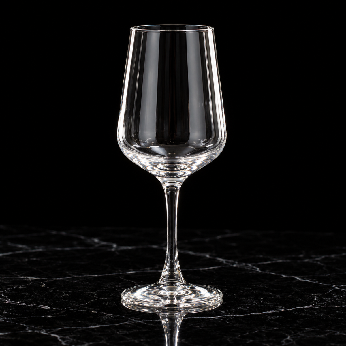 Wine Glass on black marble