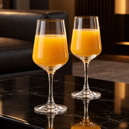 Wine Glasses with juice